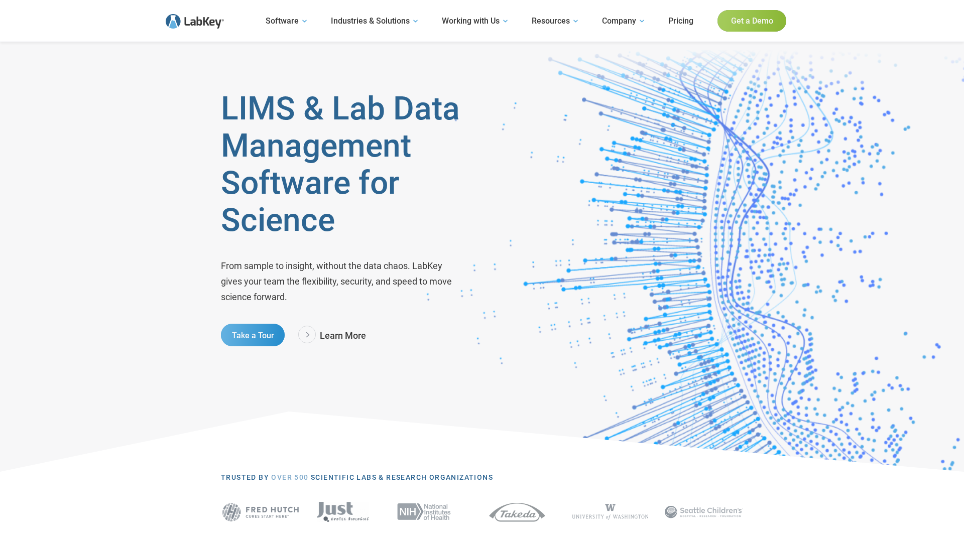 LabKey lab data management software homepage